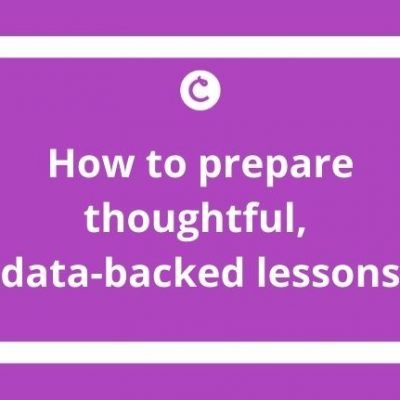 How to prepare lessons for data-driven teaching