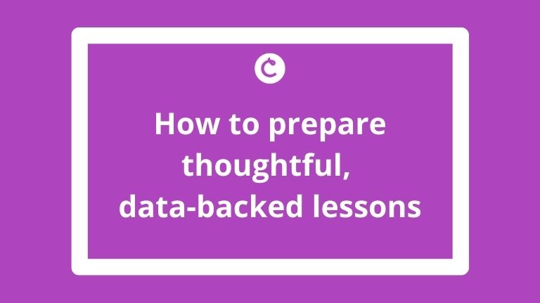 How to prepare lessons for data-driven teaching