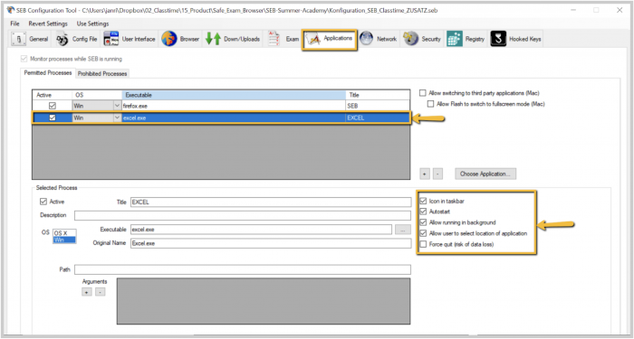 Safe Exam Browser (SEB)