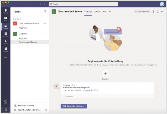 MS Teams und Classtime