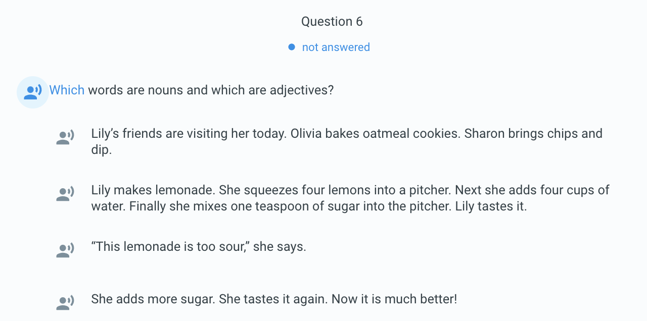 Fill In the Gap question type